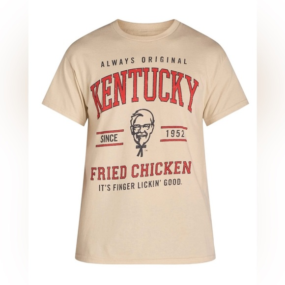 KFC Logo Collegiate Men's Graphic Tee with Short Sleeves - Picture 1 of 5